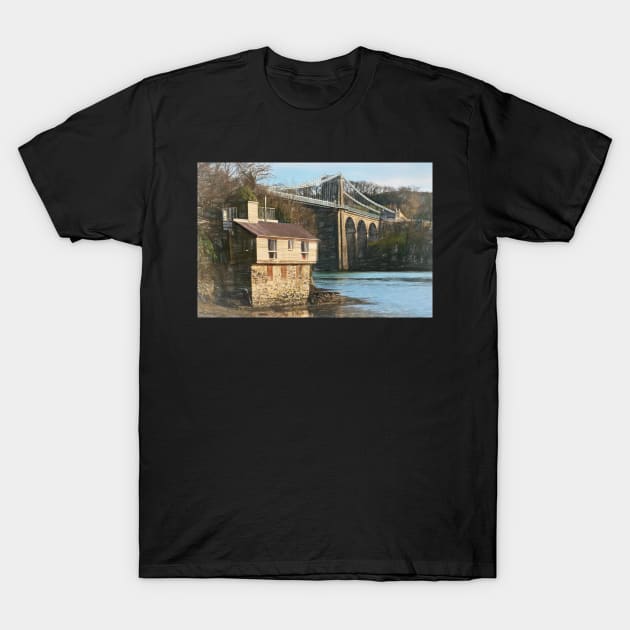 The Menai Suspension Bridge T-Shirt by IanWL